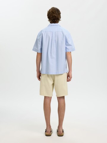 SELECTED - Ajuste regular Camisa en azul