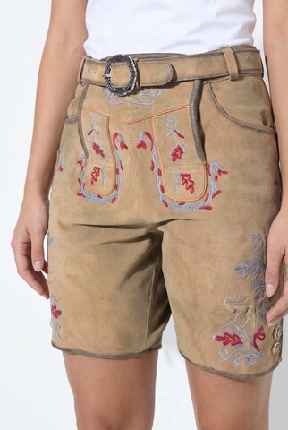 Ulla Popken Regular Pants in Beige: front