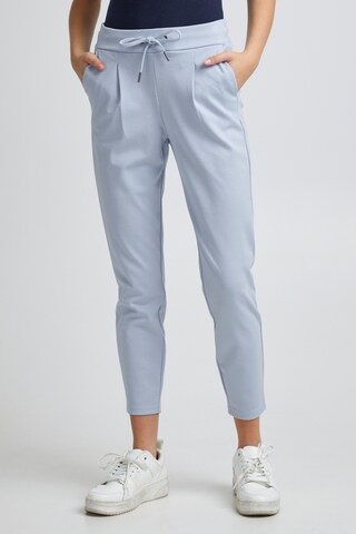 b.young Slim fit Pleat-Front Pants in Blue: front