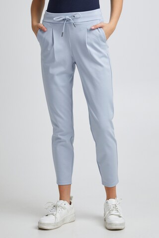 b.young Slim fit Pleat-front trousers in Blue: front