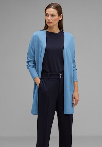 STREET ONE Knit Cardigan in Blue: front