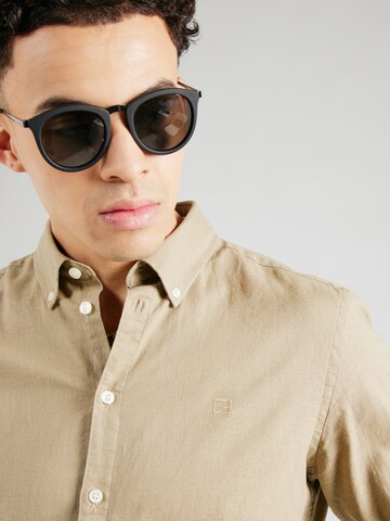 Casual Friday Regular fit Button Up Shirt 'Anton' in Brown