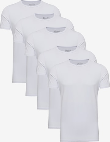 yazubi Shirt 'Mythic Crew Neck' in White: front