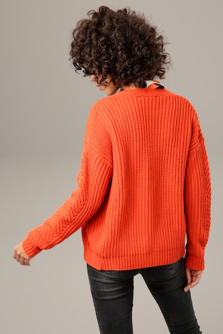 Aniston CASUAL Knit Cardigan in Orange