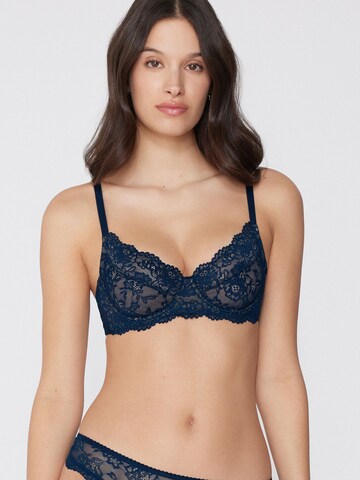 Tezenis Balconette Bra 'Paris' in Blue: front