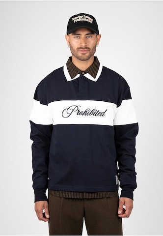 Sweat-shirt 'Back In The Days' Prohibited en bleu : devant