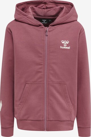 Hummel Zip-Up Hoodie 'Trece' in Pink: front