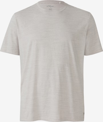 s.Oliver Men Big Sizes Shirt in Beige: front