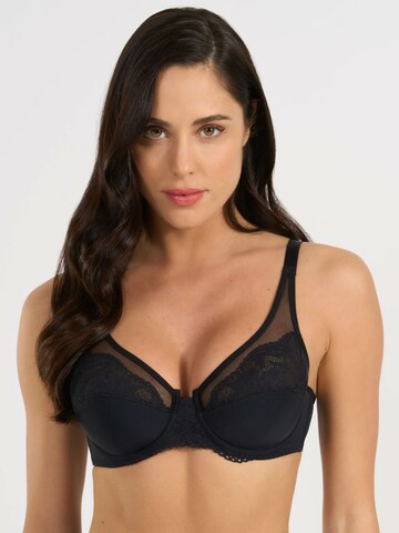 Spiman Bra 'Delia' in Black: front