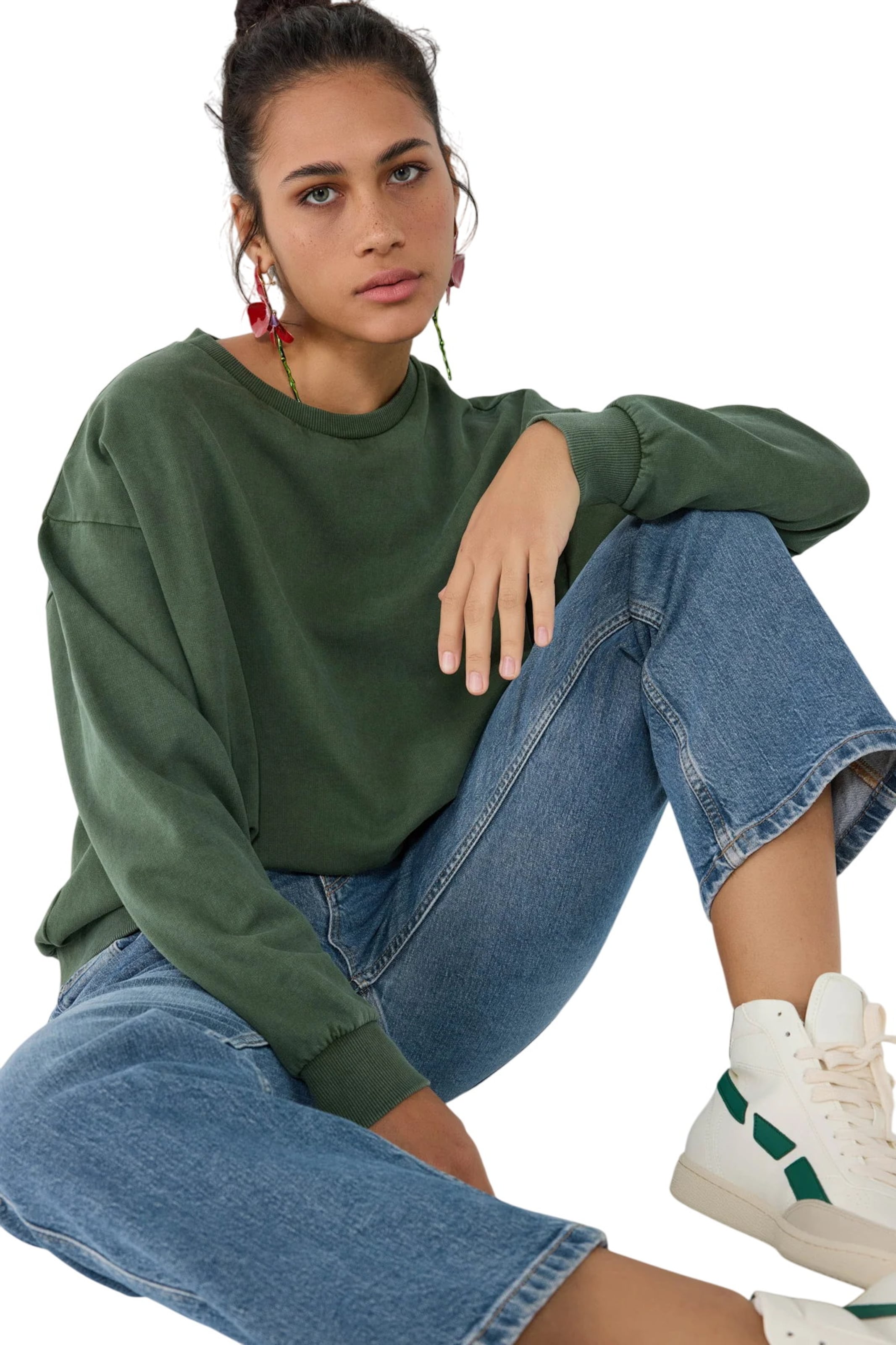 No Matter What Sweatshirt in Groen