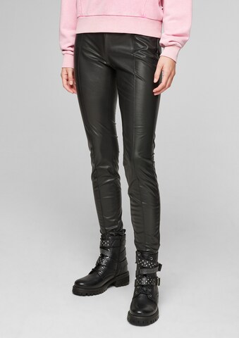 Skinny Leggings de la QS pe negru