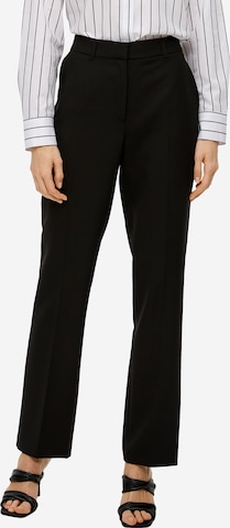 s.Oliver BLACK LABEL Pleated Pants in Black: front