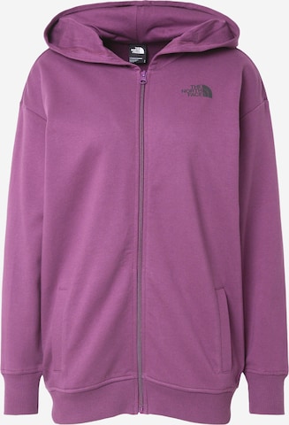 Veste de survêtement THE NORTH FACE en violet : devant