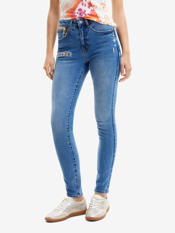 Desigual Slimfit Jeans in Blauw: voorkant