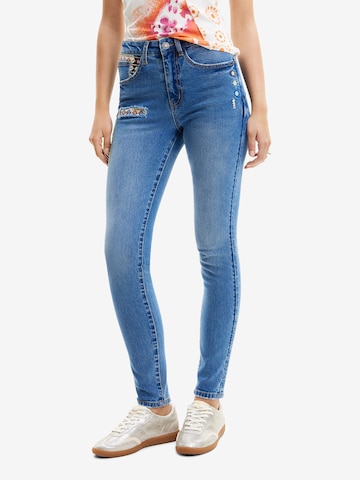 Coupe slim Jean Desigual en bleu : devant