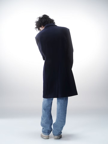 Luka Sabbat for ABOUT YOU Between-Seasons Coat 'Joshua' in Blue