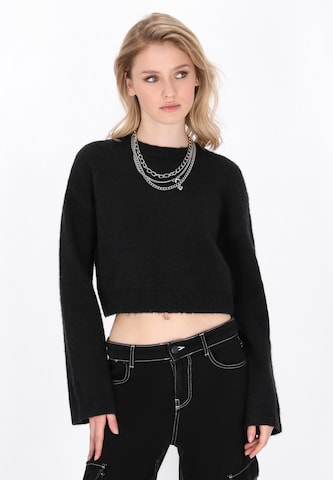 juoda myMo ROCKS Megztinis: priekis