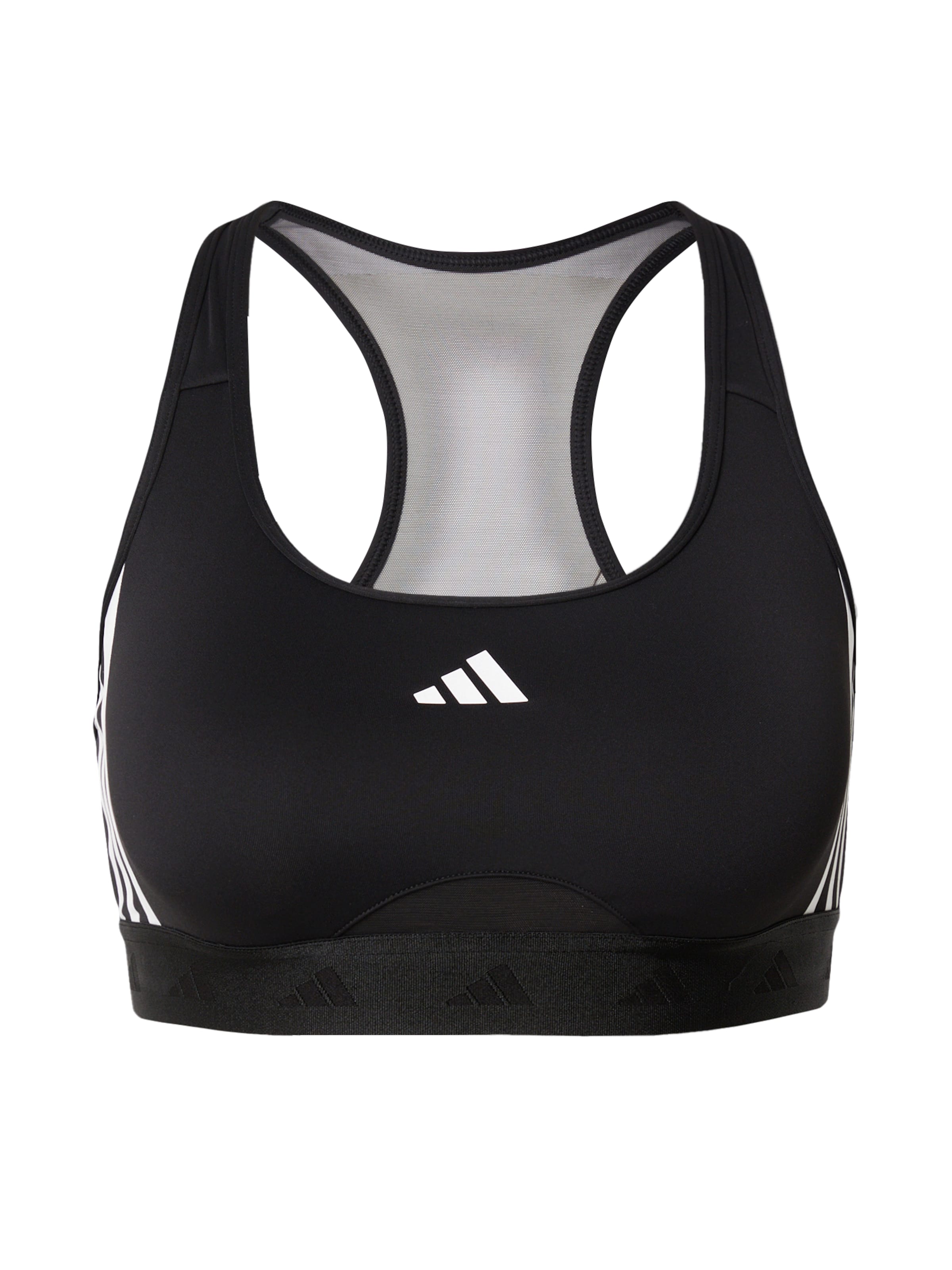 ADIDAS PERFORMANCE Bralette Sports bra 'Powerreact Hyperglam' in Black: front