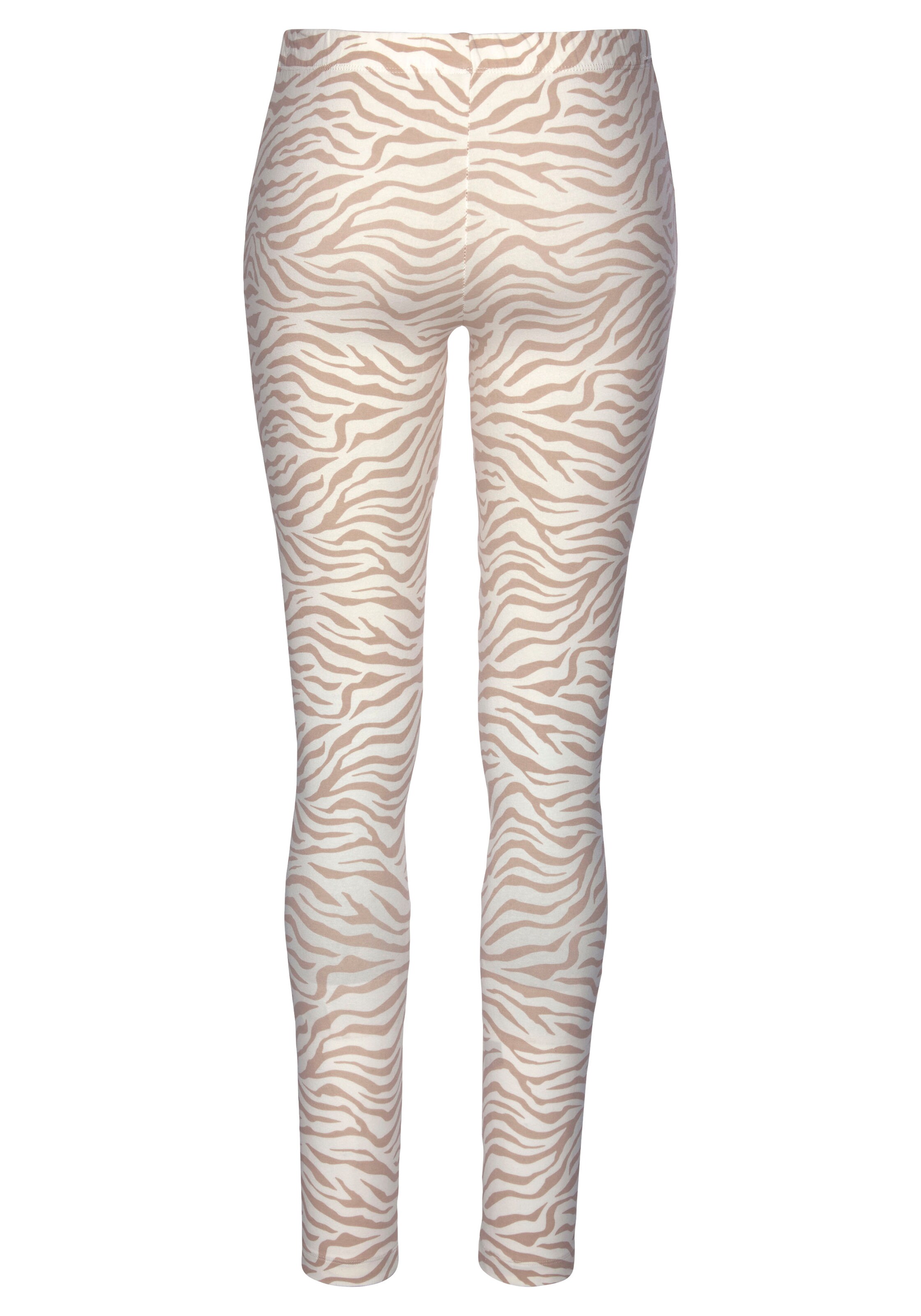 smėlio LASCANA Siauras Pižaminės kelnės 'LAS Natural Shades Leggi'