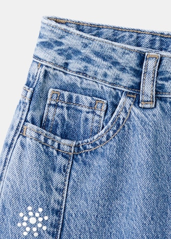 Wide Leg Jean 'CULOTTES' MANGO KIDS en bleu