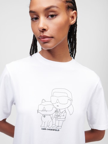 Karl Lagerfeld Schlafshirt in Weiß