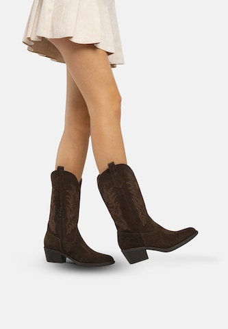 Salinyang Comwboystøvler i brun