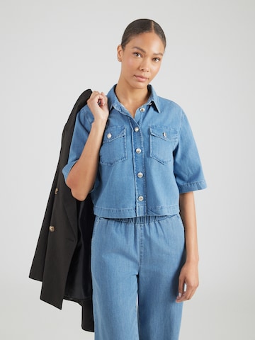 Giacca di mezza stagione di monari in blu: frontale