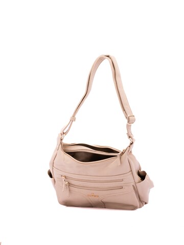 Borsa a spalla 'Borsa a Spalla Donna Ecopelle - Zip e Tasche Multiple' di B. Cavalli in beige