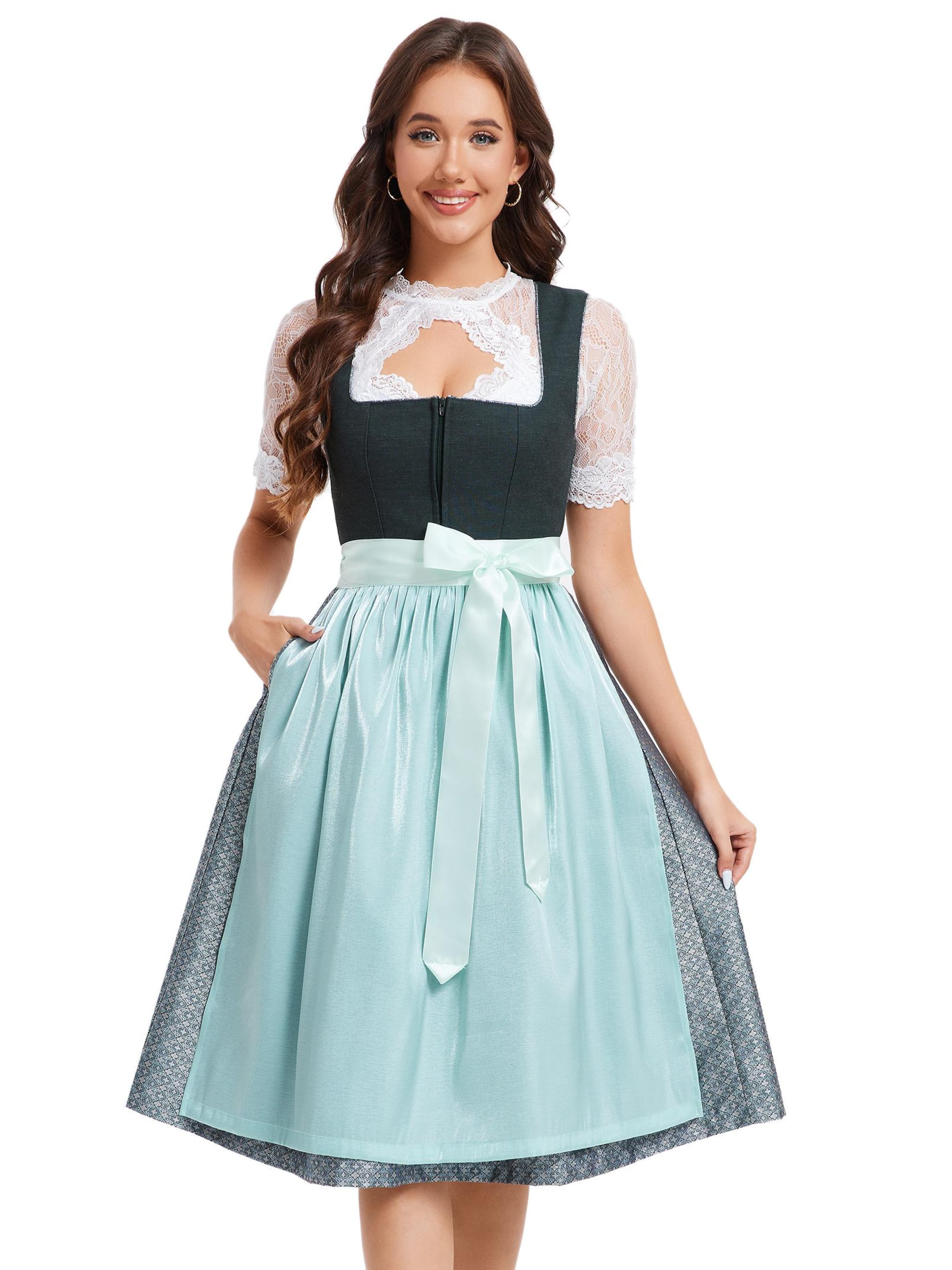Yesfashion Dirndl in Green: front