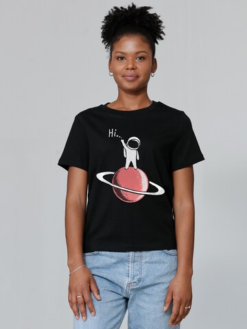 T-shirt 'Astronaut says Hi' Watapparel en noir : devant