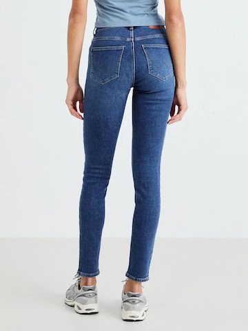 Skinny Jeans 'HIGH SKINNY' di WRANGLER in blu