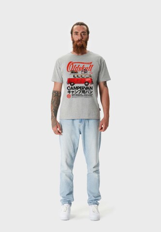 Oldskull Shirt 'RETRO URBAN CAMPER' in Grey