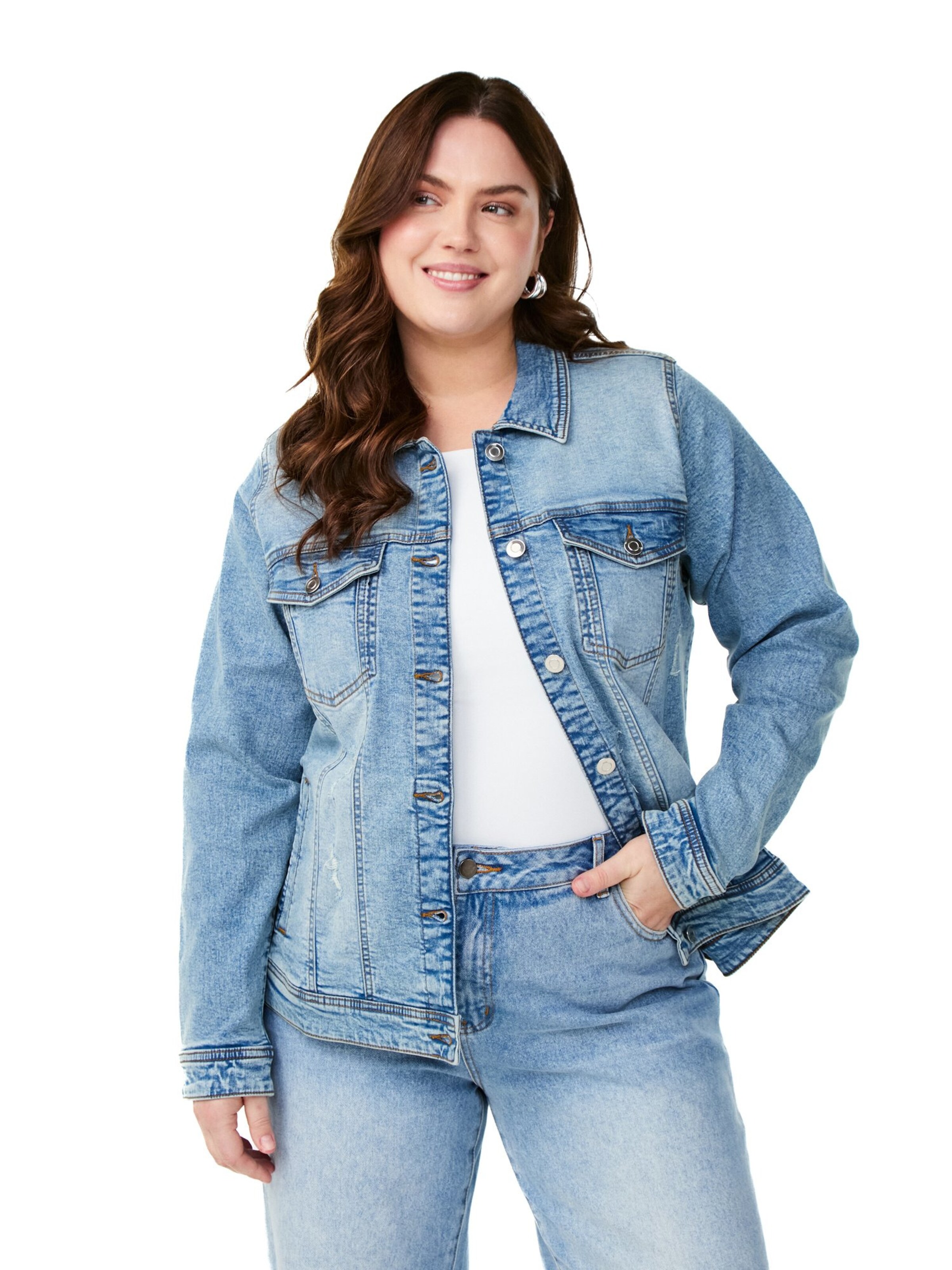 Zizzi - Casaco meia-estação 'Jalli' em azul