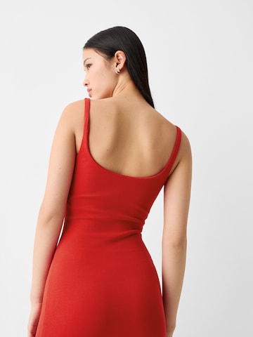 Bershka Obleka | rdeča barva