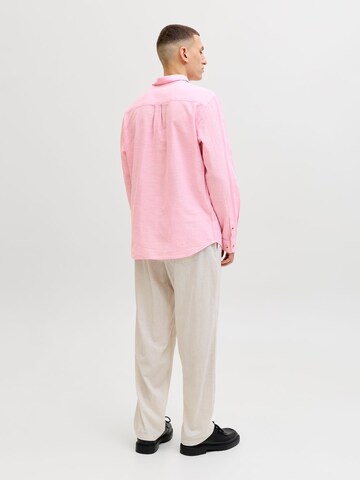 JACK & JONES Regular fit Button Up Shirt 'JJESummer' in Pink