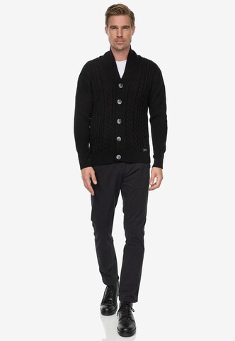 Rusty Neal Knit Cardigan in Black