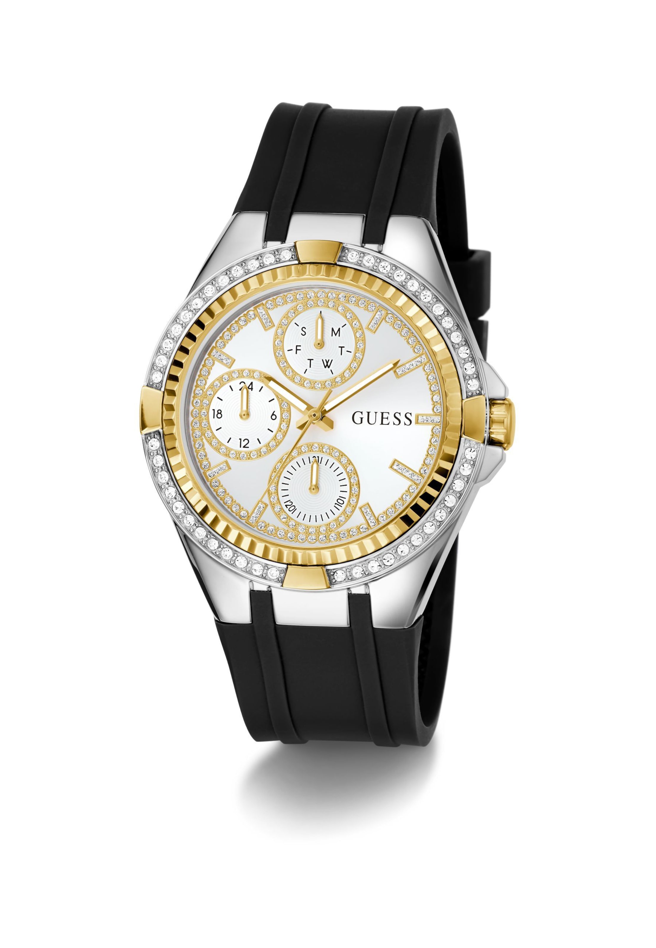 Orologio analogico 'SAVVY' di GUESS in nero: frontale