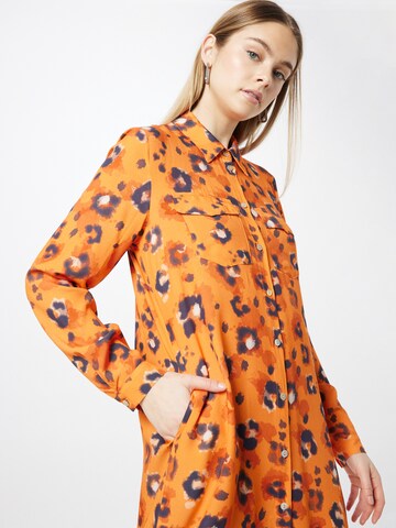 Frieda & Freddies NY Shirt Dress in Orange