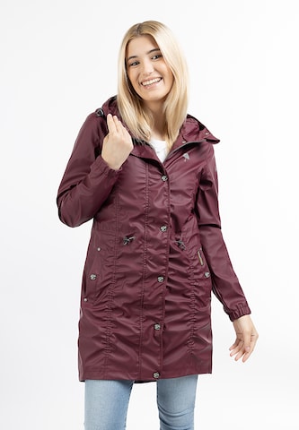 Schmuddelwedda Raincoat in Red: front