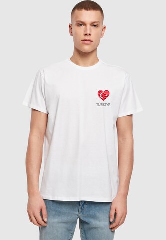 Merchcode Shirt 'Football - Turkey' in White: front
