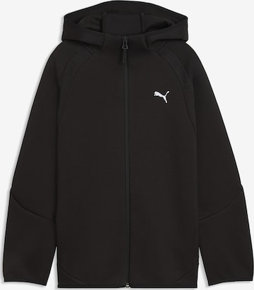 PUMA Zip-Up Hoodie in Black: front