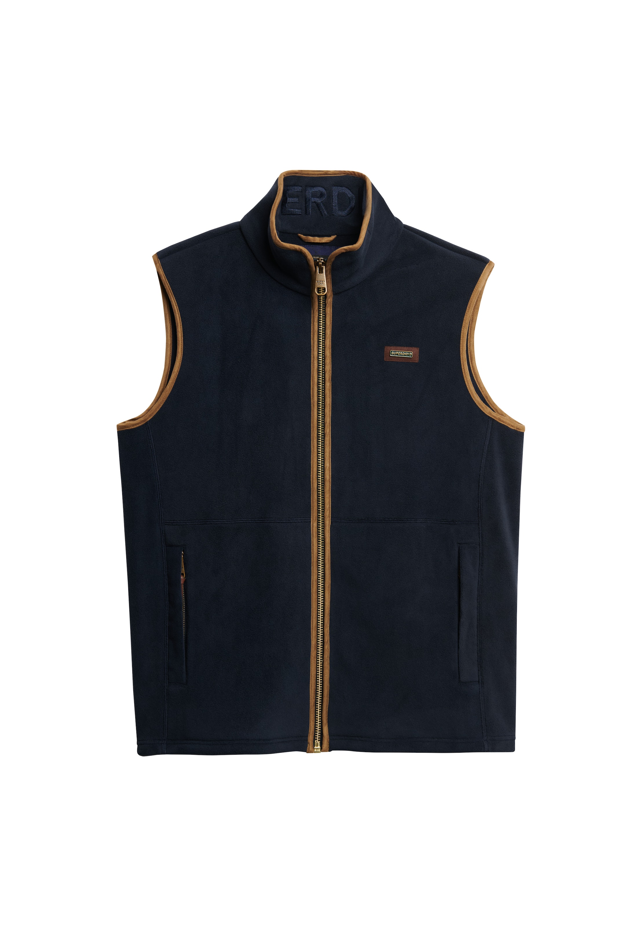 Superdry Gilet 'Estate' en marine / marron, Vue avec produit