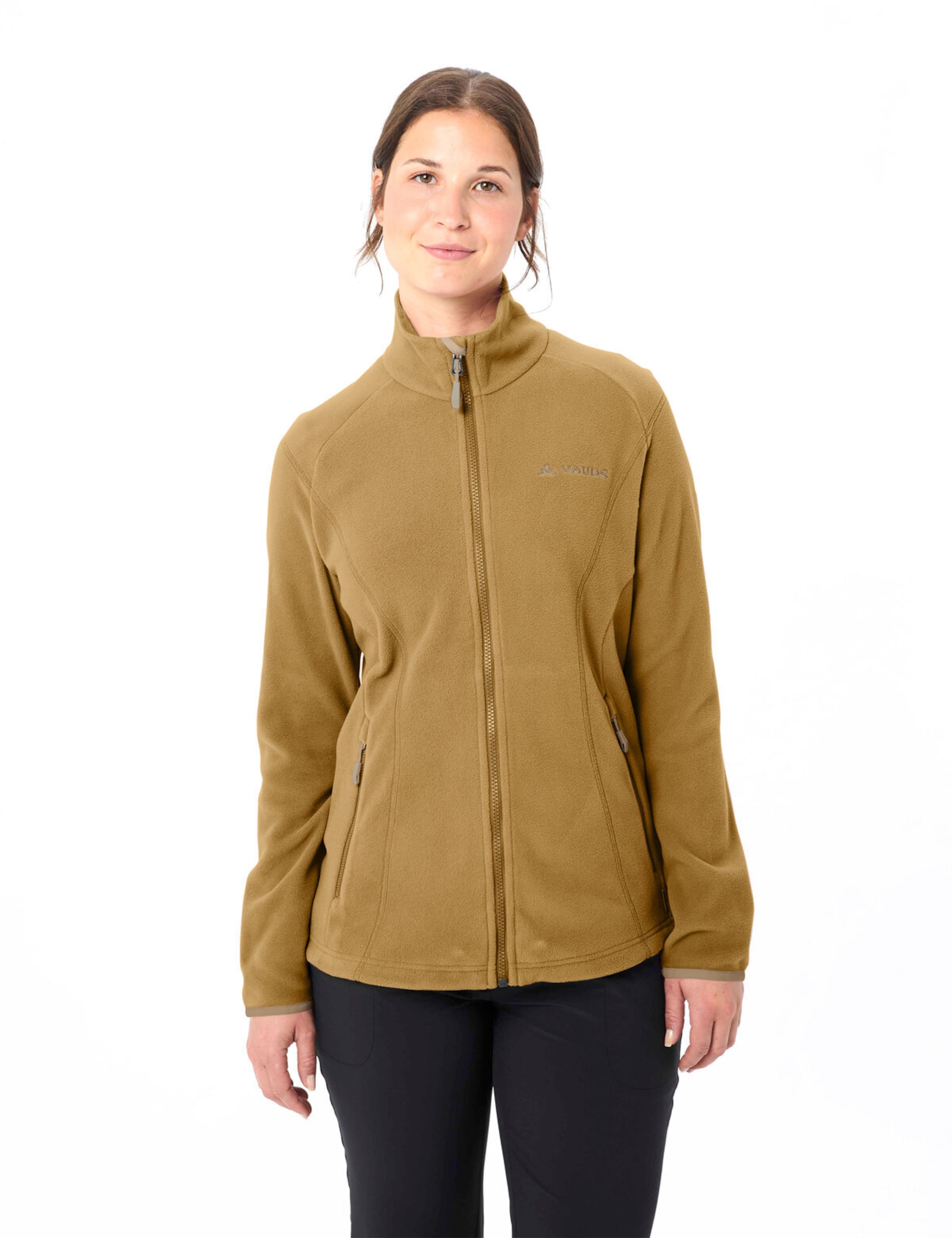 VAUDE Athletic fleece jacket 'Rosemoor II' in Brown: front