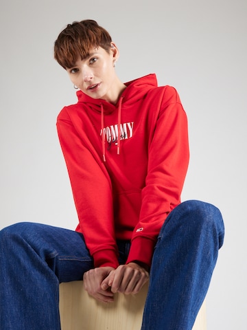 sarkans Tommy Jeans Sportisks džemperis: no priekšpuses