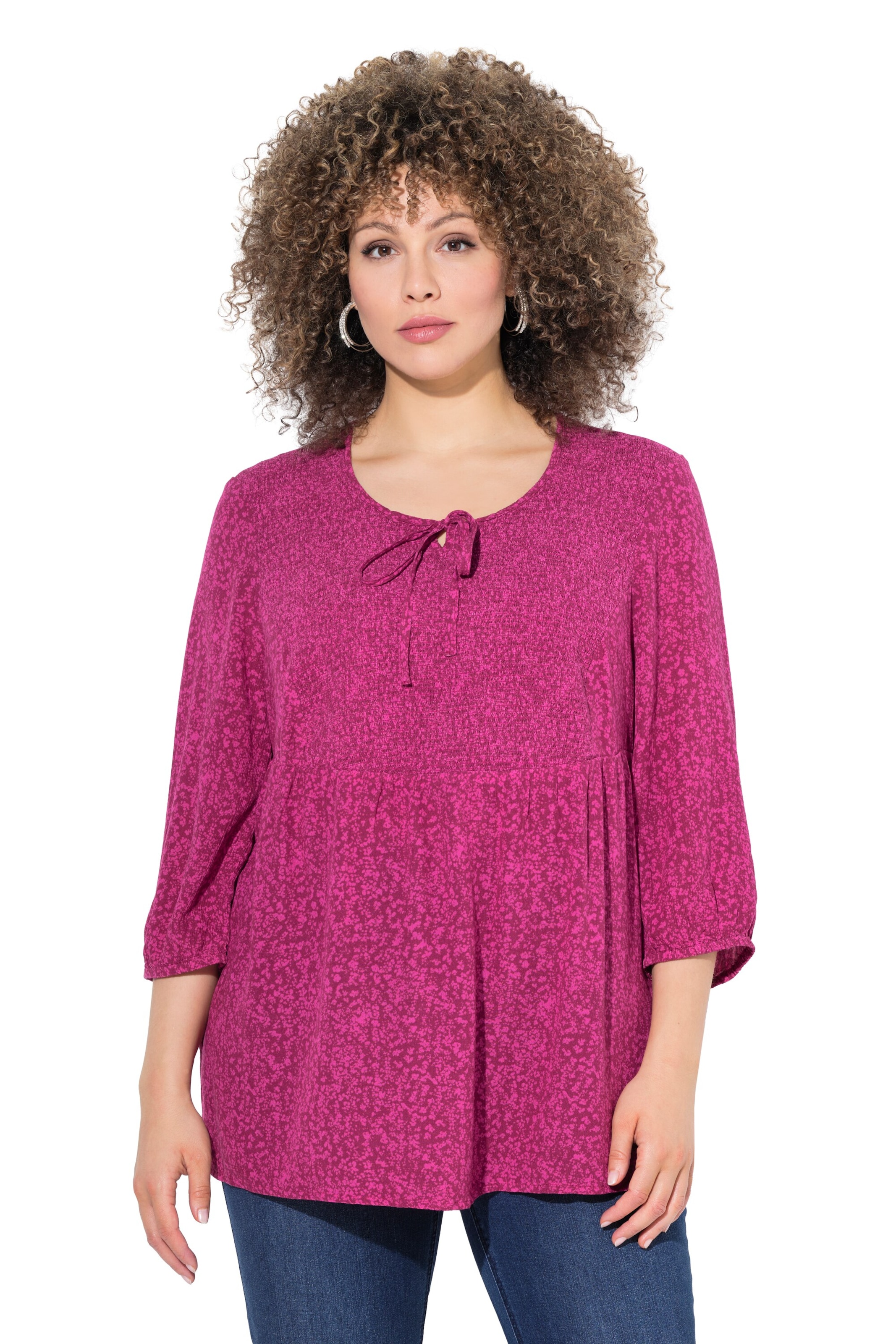 Ulla Popken Blouse in Roze: voorkant