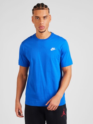 Nike Sportswear Rovný strih Tričko 'Club' - Modrá: predná strana