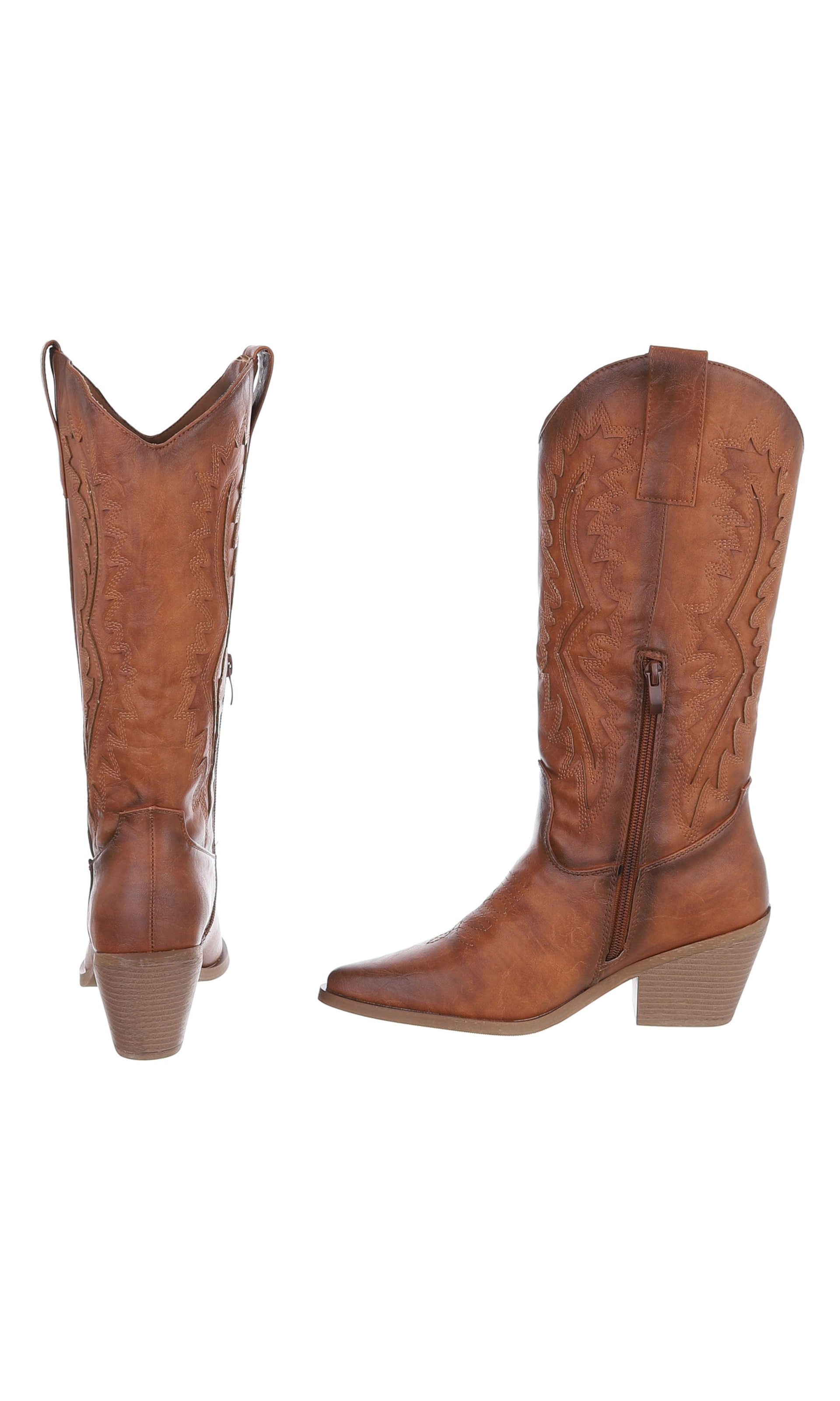 Ital-Design Cowboy Boots in Brown
