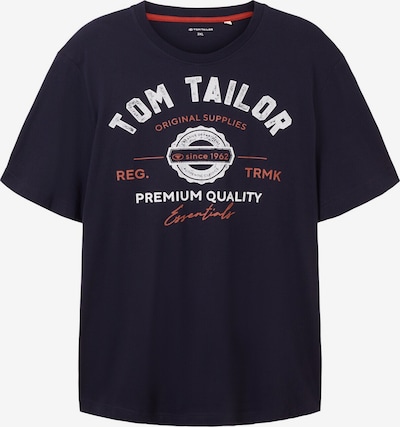 4XL dydžio Marškinėliai iš TOM TAILOR Men +, spalva – tamsiai mėlyna / raudona / balta, Prekių apžvalga