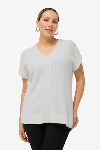 Pull-over Ulla Popken en blanc : devant