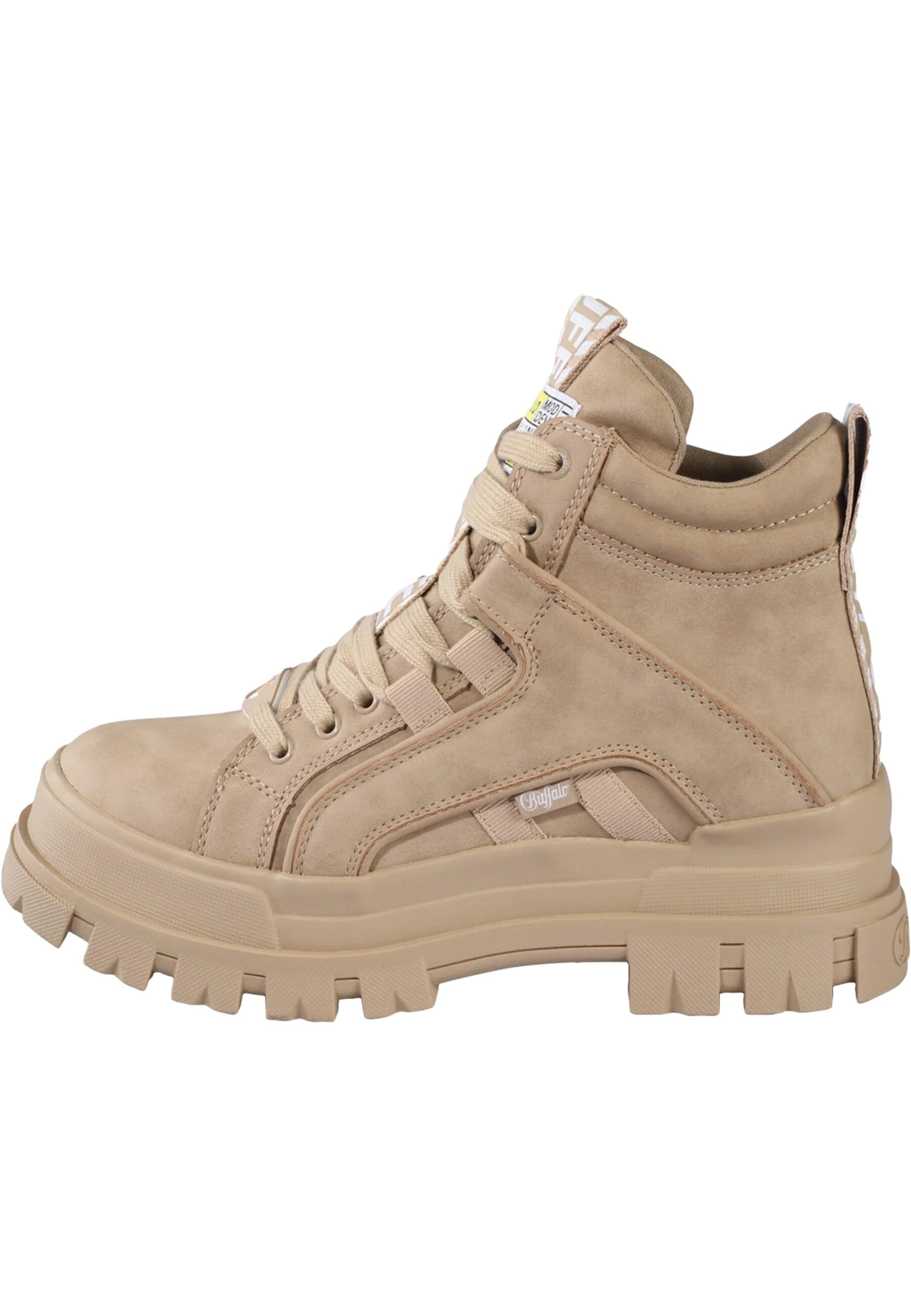 Bottines à lacets 'Aspha' BUFFALO en beige : devant